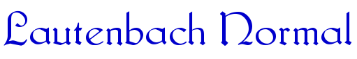 Lautenbach Normal font